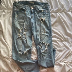 Express ripped modern boyfriend jeans